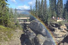 18 Rainbow Over Walkway Near Athabasca Falls On Icefields Parkway
